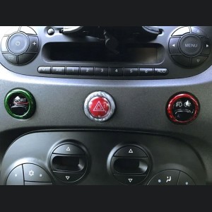 FIAT 500 Dashboard Button Trim Kit - Carbon Fiber - Italian Style